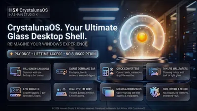 CrystalunaOS for Windows by Hasnain Studio X