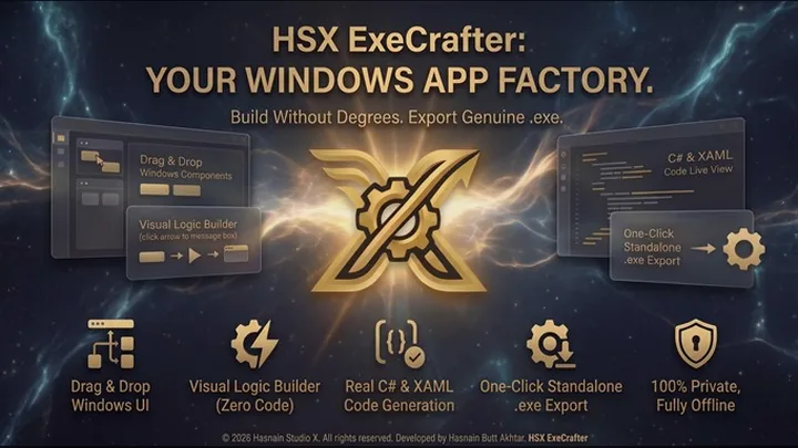 HSX ExeCrafter for Windows by Hasnain Studio X