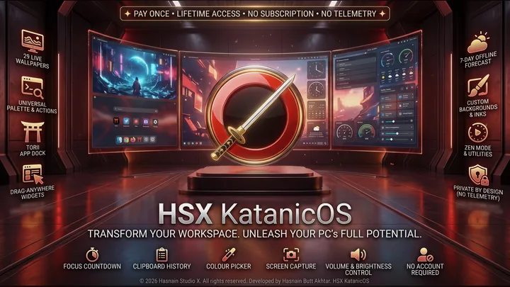 HSX KatanicOS for Windows by Hasnain Studio X