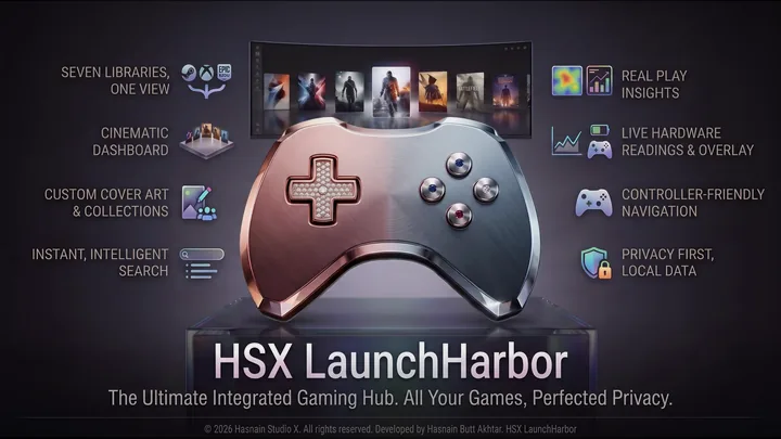 HSX LaunchHarbor for Windows by Hasnain Studio X