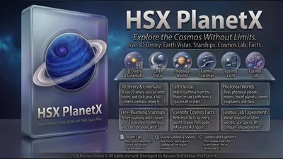 HSX PlanetX for Windows by Hasnain Studio X