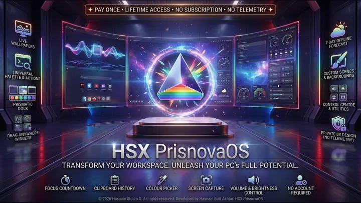 HSX PrisnovaOS for Windows by Hasnain Studio X