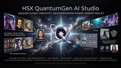 HSX QuantumGen AI Studio for Windows by Hasnain Studio X