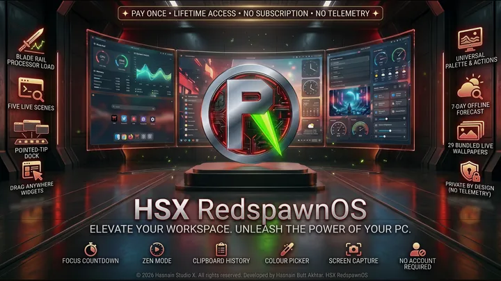 HSX RedspawnOS for Windows by Hasnain Studio X