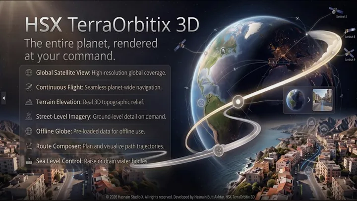 HSX TerraOrbitix 3D for Windows by Hasnain Studio X
