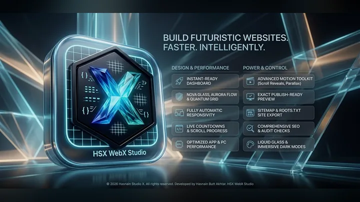 HSX WebX Studio for Windows by Hasnain Studio X