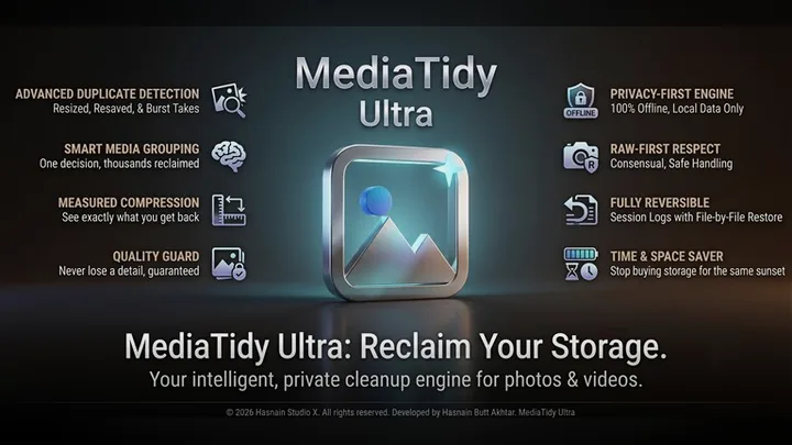 MediaTidy Ultra for Windows by Hasnain Studio X