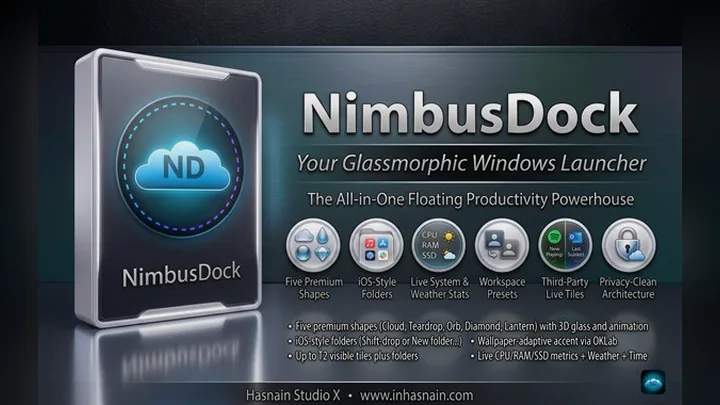 NimbusDock for Windows by Hasnain Studio X