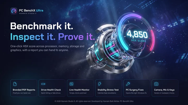 PC Benchmark Ultra for Windows by Hasnain Studio X