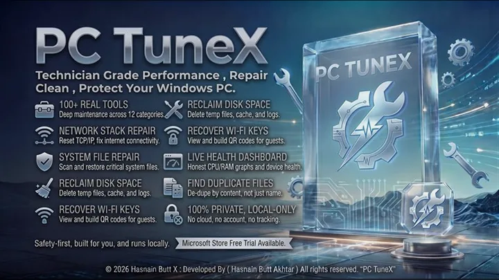 PC TuneX for Windows by Hasnain Studio X