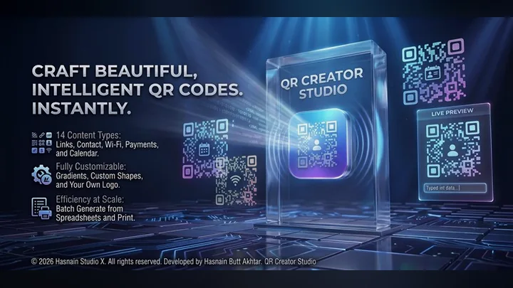 QR Creator Studio for Windows by Hasnain Studio X