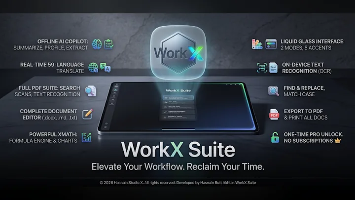 WorkX Suite for Android by Hasnain Studio X