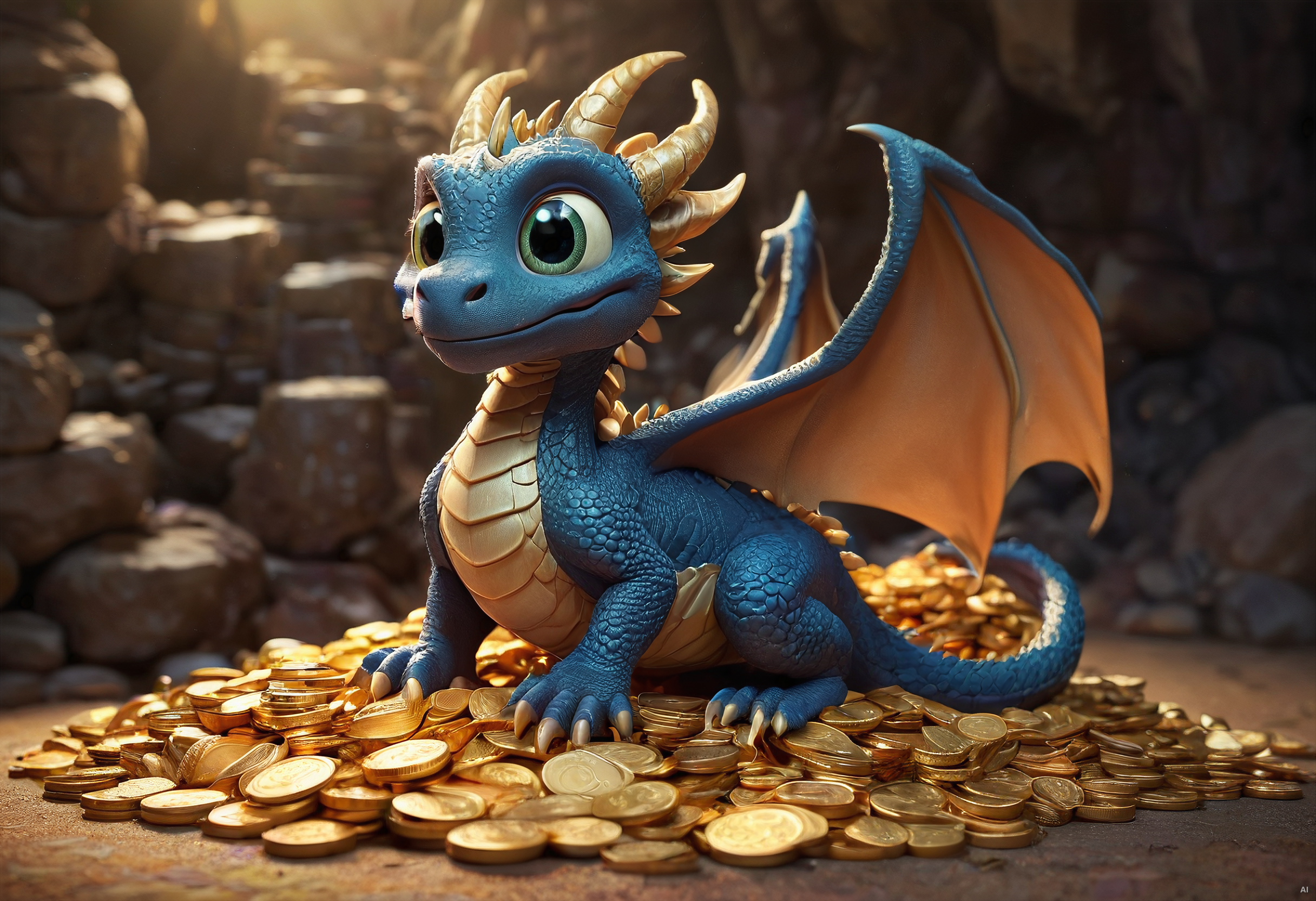 Hoard Keeper - Stylised 3D Character Render, generated with HSX ArtGen Studio