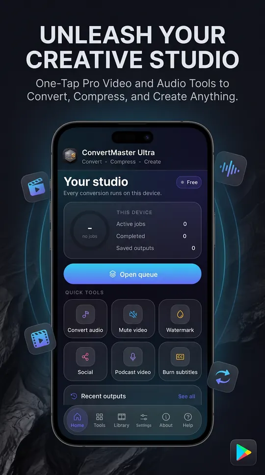 ConvertMaster Ultra running on Android, screen 1 of 5