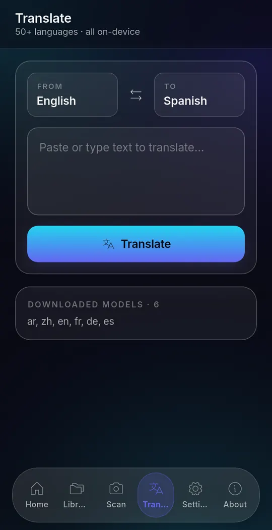 DocsMining running on Android, screen 5 of 6