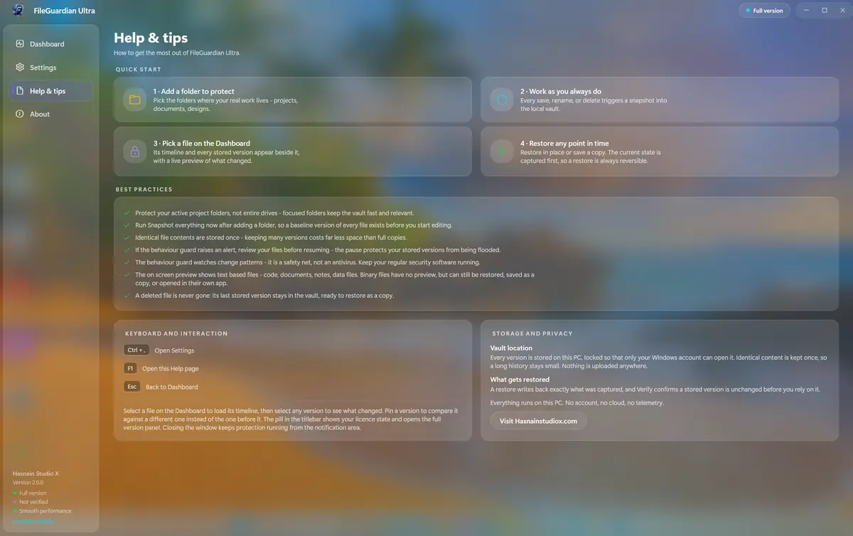 FileGuardian Ultra running on Windows, screen 3 of 4