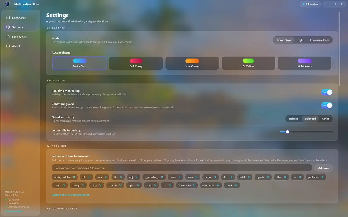 FileGuardian Ultra running on Windows, screen 4 of 4