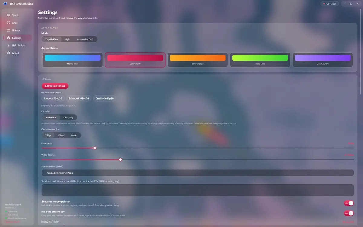 HSX CreatorStudio running on Windows, screen 4 of 4