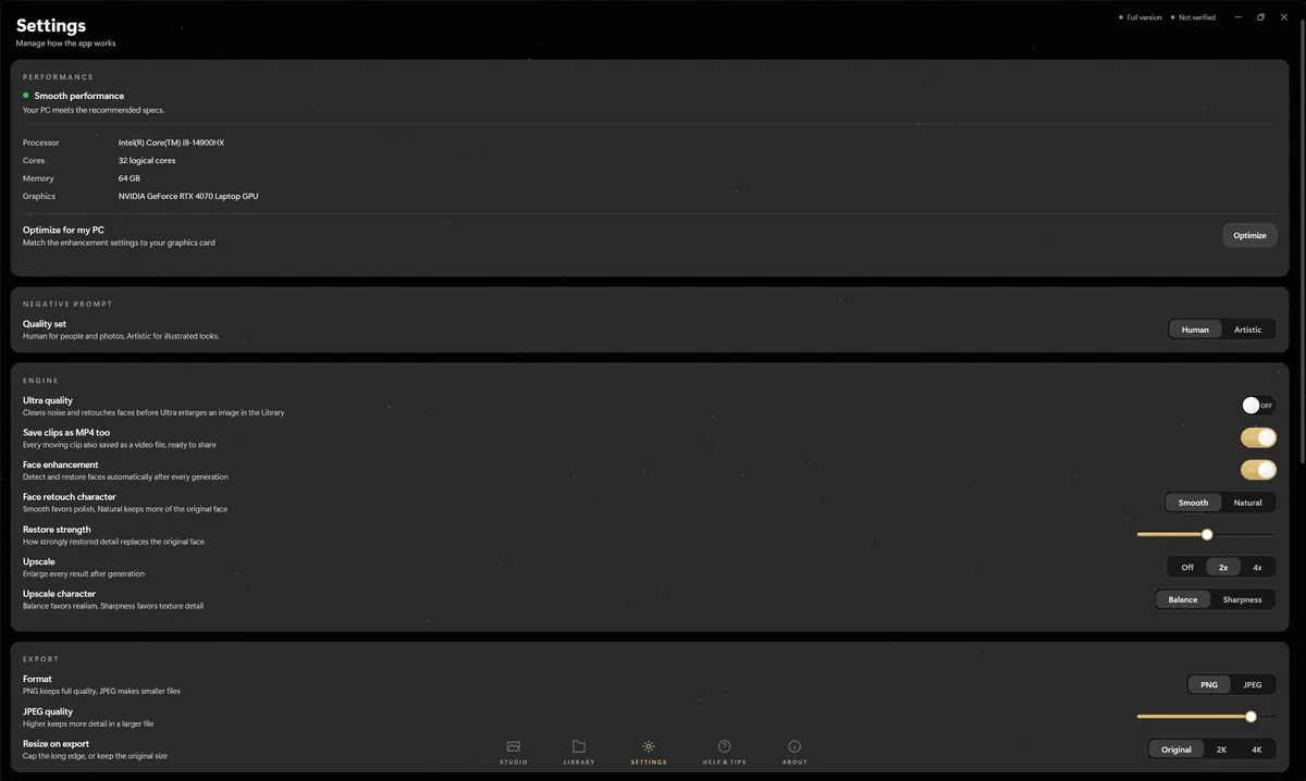 HSX InfiniteGen Studio running on Windows, screen 3 of 4