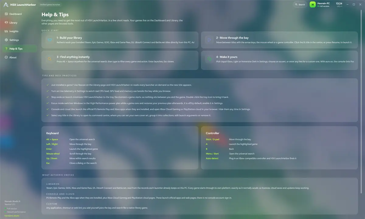 HSX LaunchHarbor running on Windows, screen 3 of 4