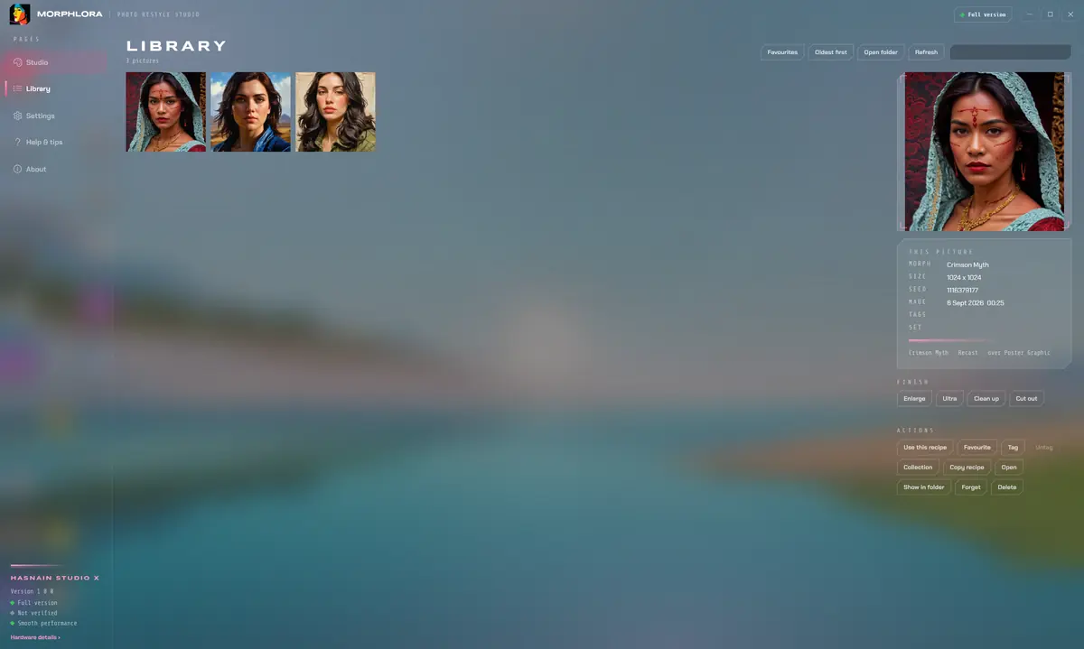 HSX MorphLora running on Windows, screen 3 of 4
