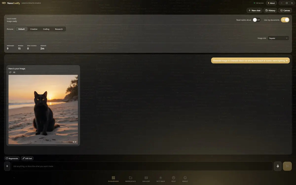 HSX NanoCodify running on Windows, screen 3 of 4