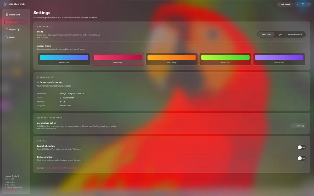 HSX PhotoVidix running on Windows, screen 4 of 4
