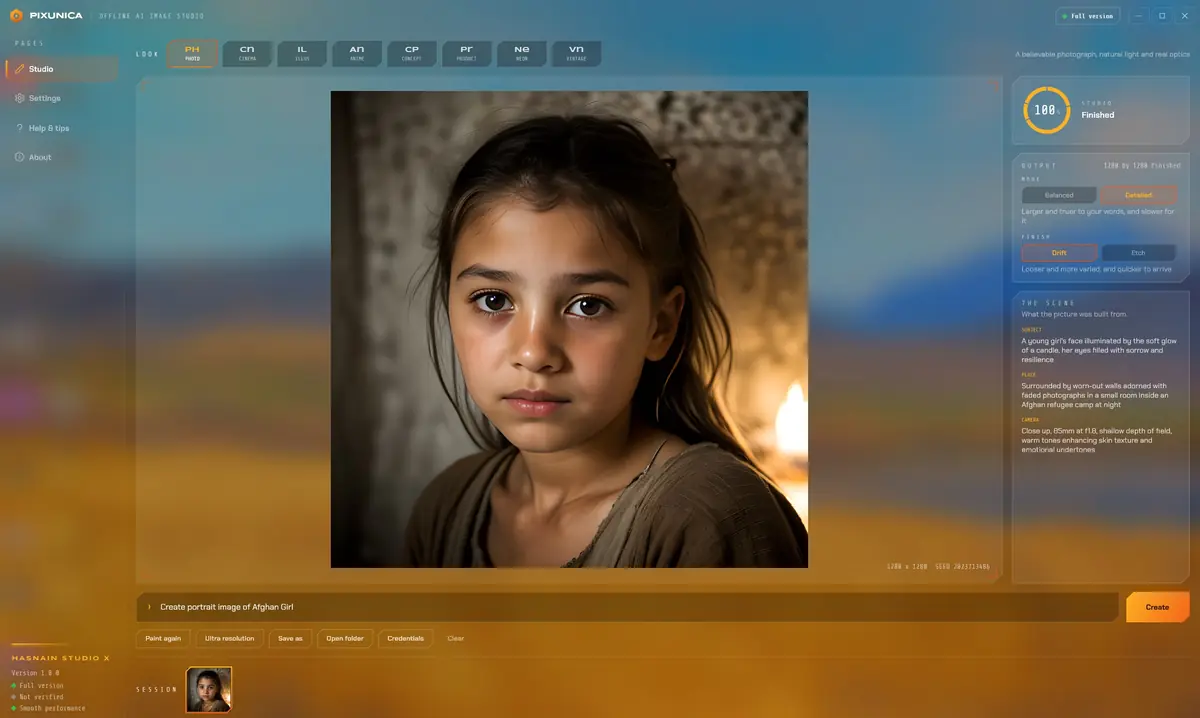 HSX PixUnica running on Windows, screen 2 of 4