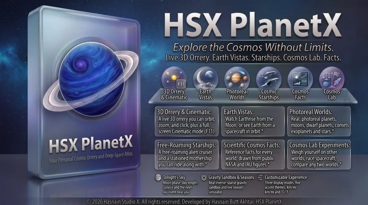 HSX PlanetX running on Windows, screen 2 of 4