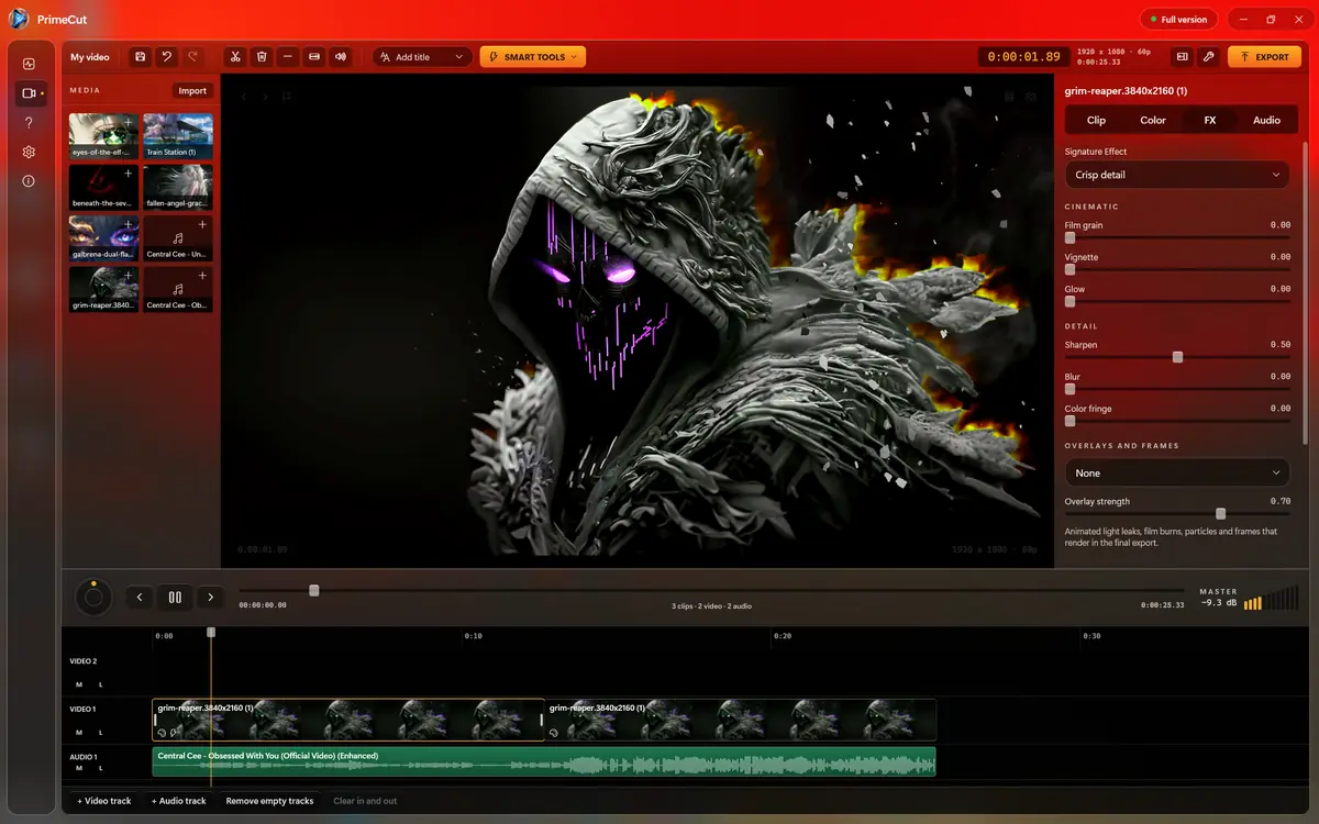 HSX PrimeCut Ultra running on Windows, screen 2 of 4