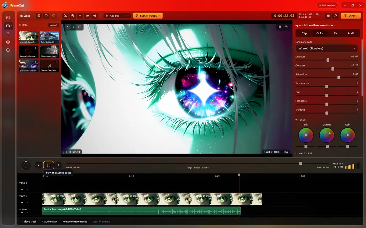 HSX PrimeCut Ultra running on Windows, screen 3 of 4