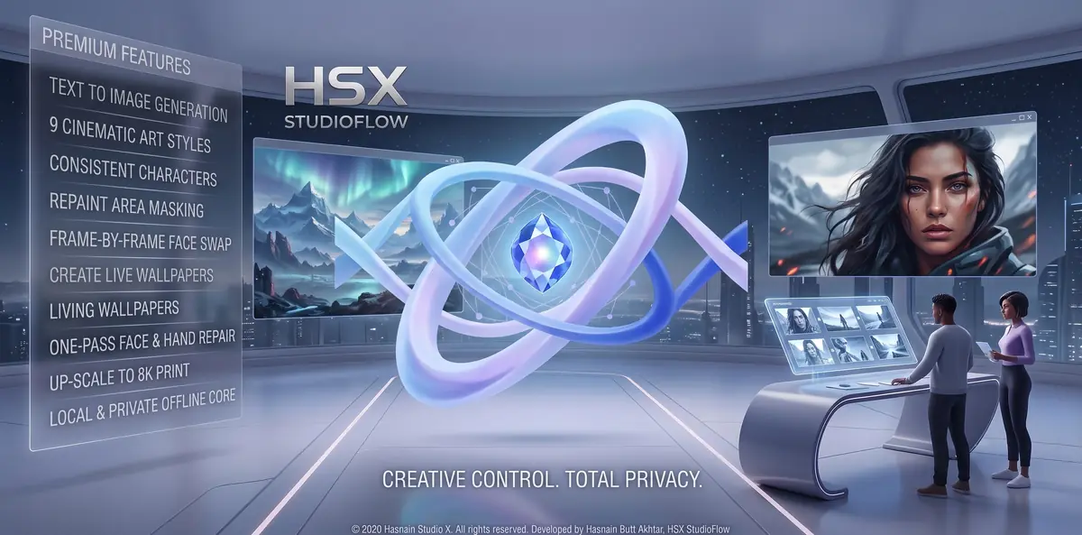 HSX StudioFlow running on Windows, screen 3 of 4