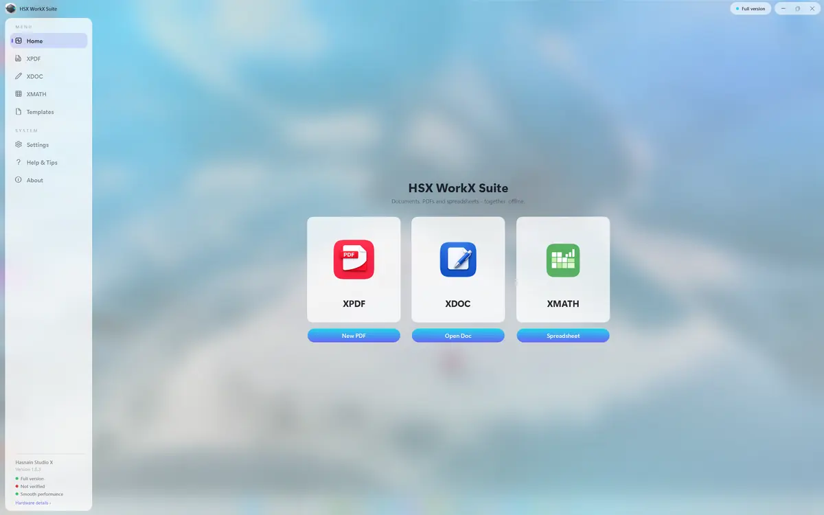 HSX WorkX Suite running on Windows, screen 1 of 4