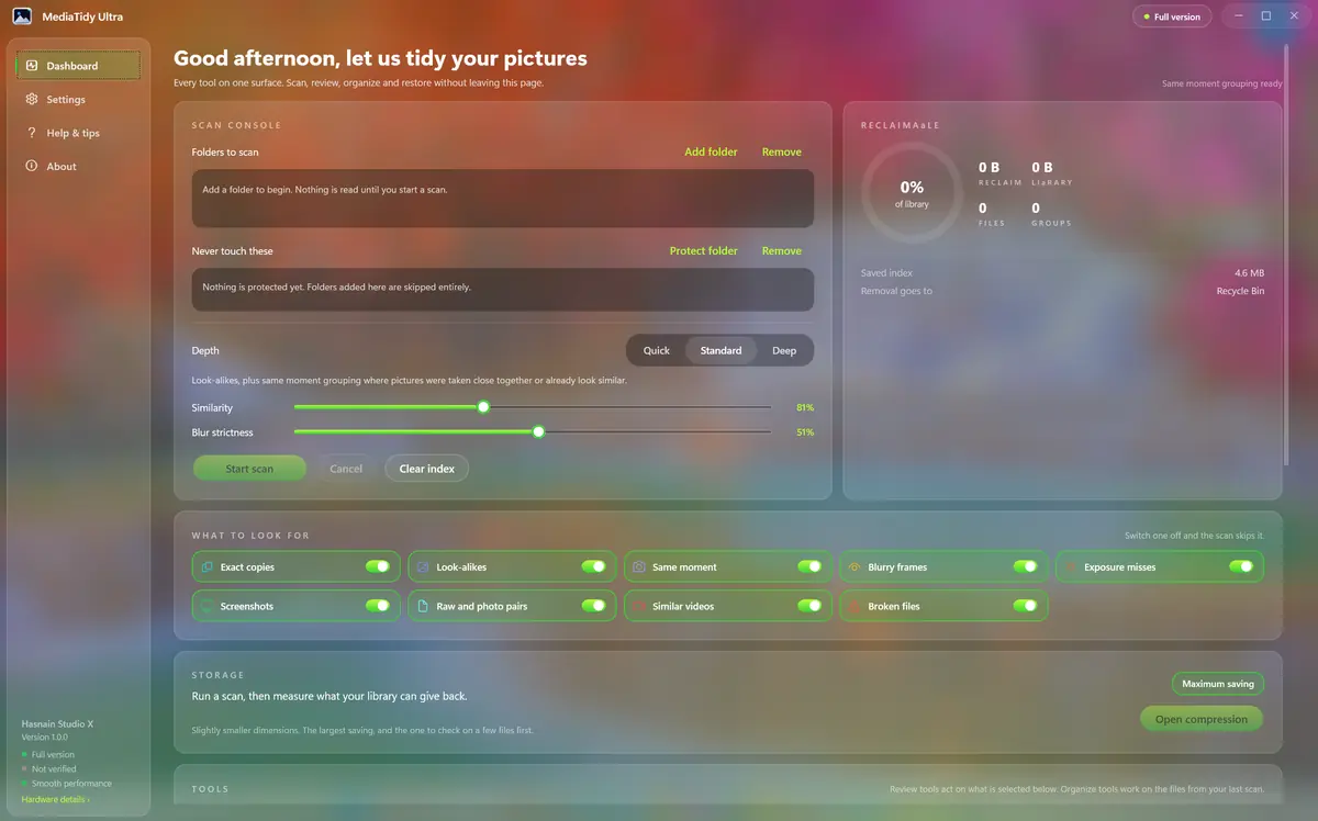 MediaTidy Ultra running on Windows, screen 3 of 4
