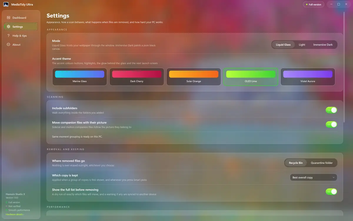 MediaTidy Ultra running on Windows, screen 4 of 4
