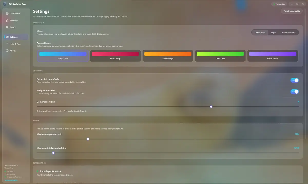 PC Archive Pro running on Windows, screen 3 of 4