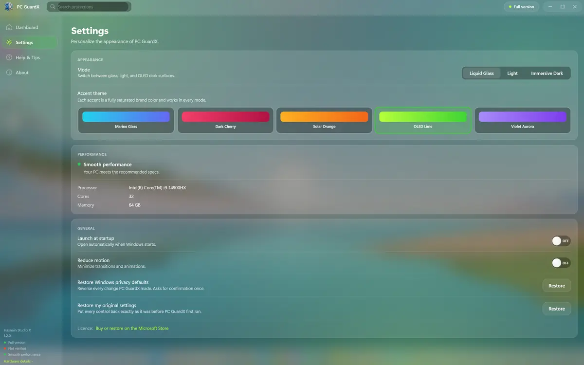 PC GuardX running on Windows, screen 3 of 4