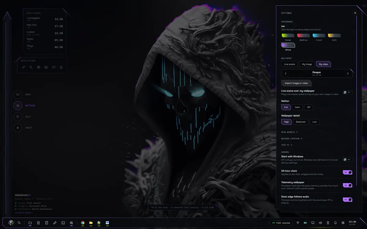 RedspawnOS running on Windows, screen 4 of 4